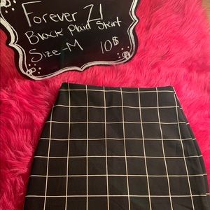 Forever 21 black/white plaid mini skirt.